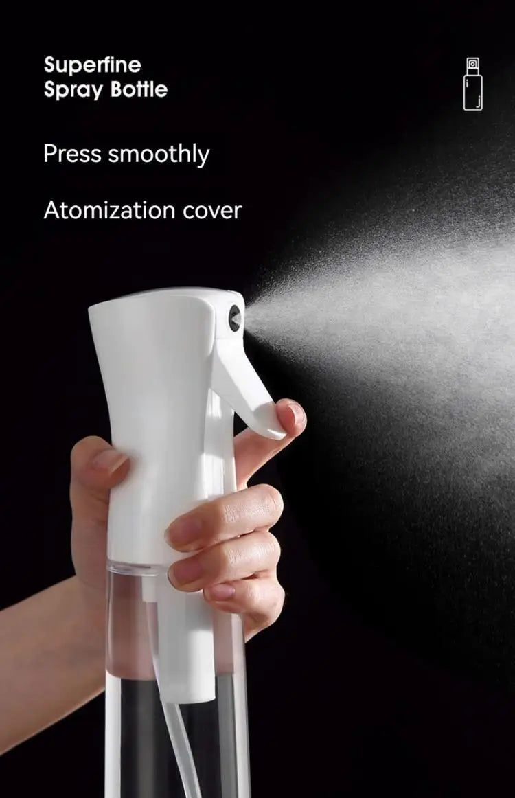 2Pcs High Pressure Spray Bottles Refillable 200ml Bottles Continuous Mist Watering Can Automatic Salon Barber Water Sprayer