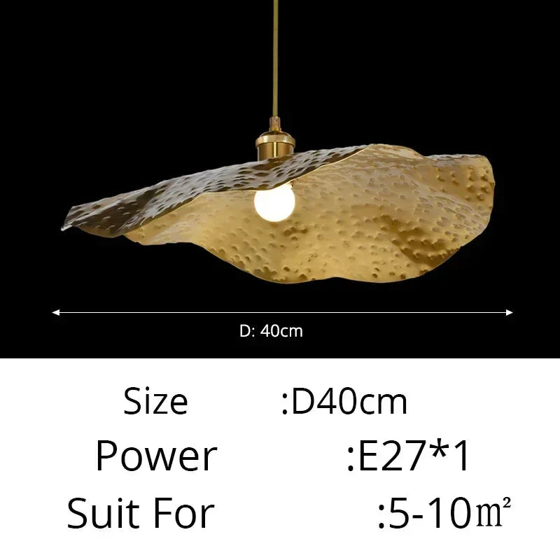 Lotus Leaf Chandelier Kitchen Retro Creative Light