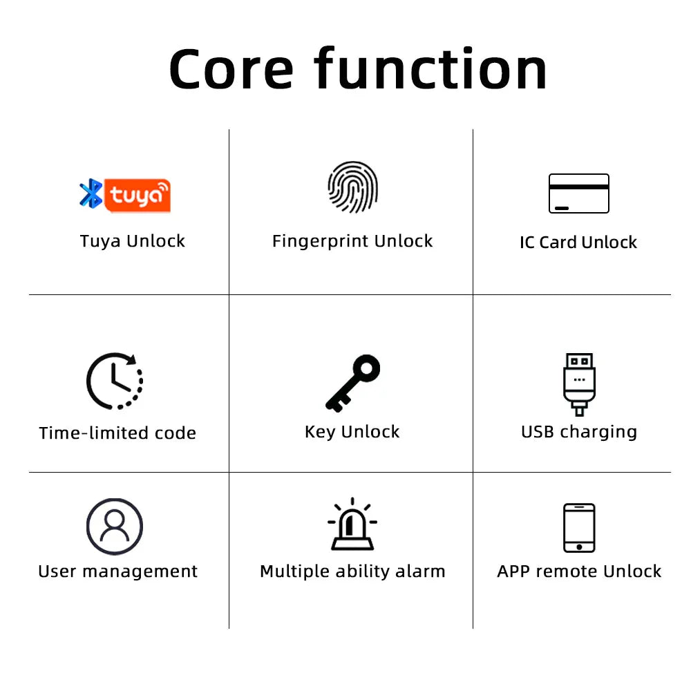 BLE Fingerprint Door Lock Digital Electronic Lock with Password/Key/IC Card/ Smart Life