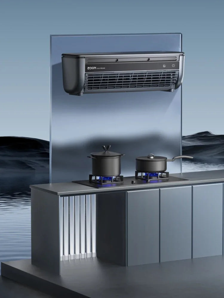 Kitchen Air Conditioning Refrigeration Wall-Mounted Fan Large Wind Rechargeable Fan Household Stand Remote Control Portable Fan