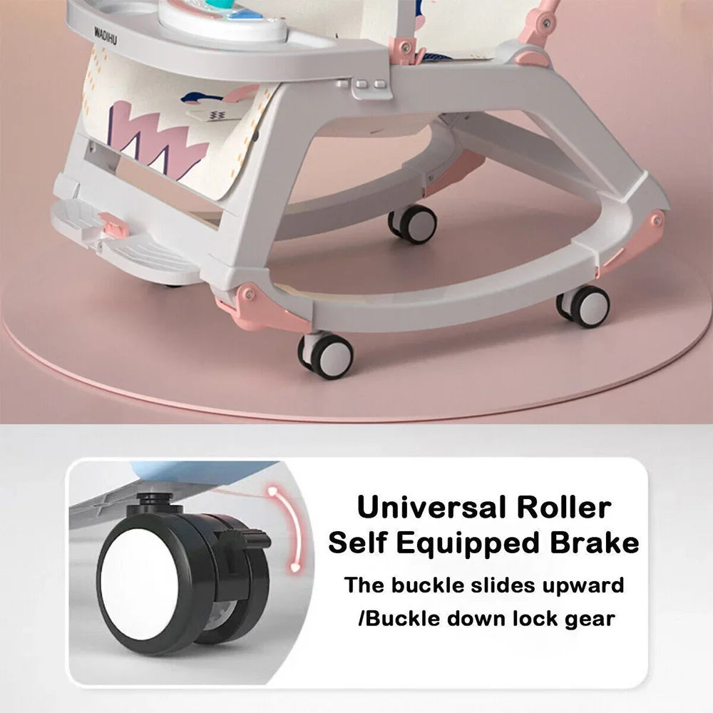 2024 Baby Bouncer Rocker Walker Portable Swing Musical Cradle Soothing Seat Girl