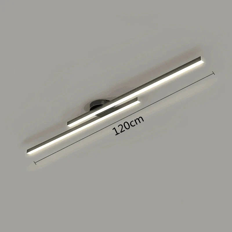Long Aluminium LED Ceiling Light Modern Creative Design