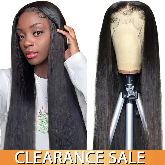 Bone Straight 13x4 Lace Front Wig 13x6 Transparent Brazilian 180% Straight Human Hair Wigs For Women 4x4 HD Lace Closure Wig