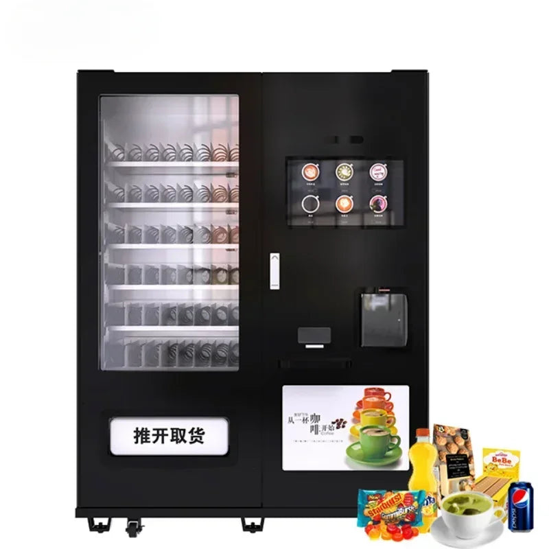 Automatic Coffee Vending Machine Drink Snacks Integrated Commercial with Snack Machines MDB System coffee machines With Grinder