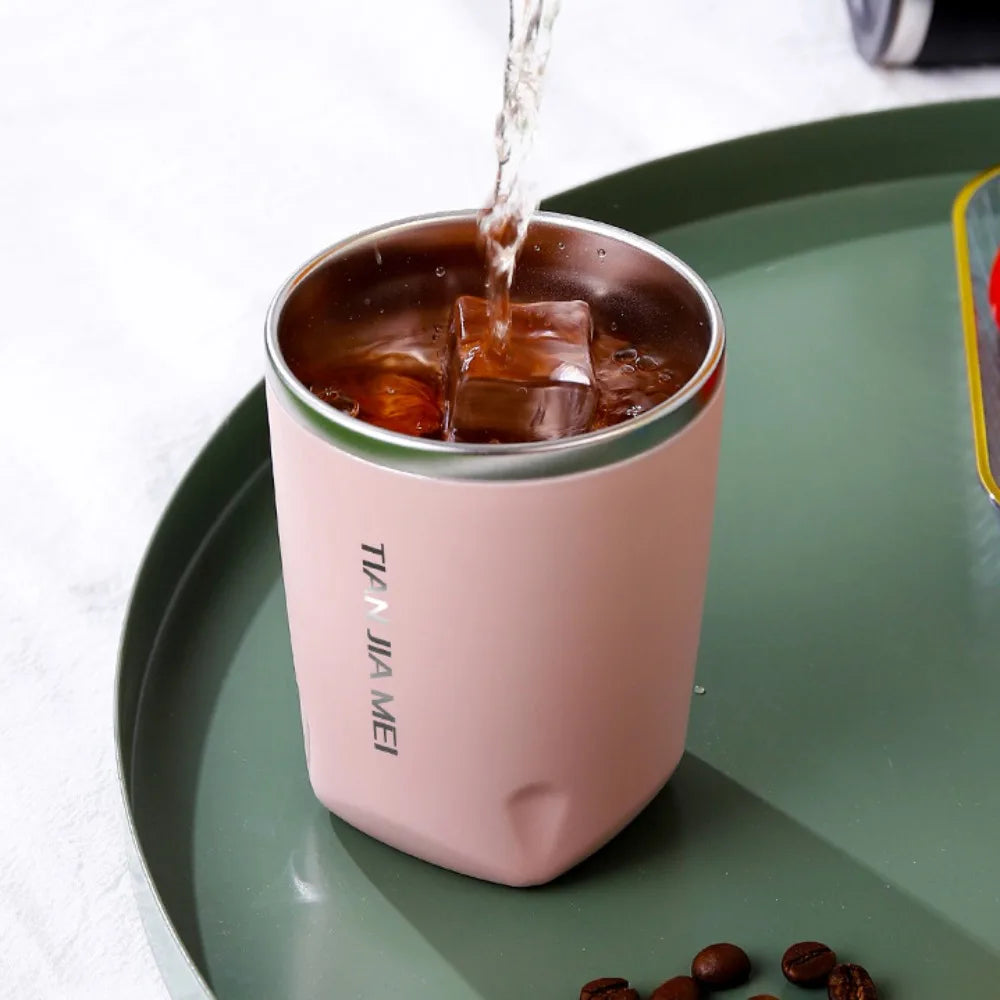 300ml Stainless Steel Coffee Mugs Thermos Cup Tea Coffee Water Cup Vacuum Insulated Travel Mug Car Mugs Household Office Mug