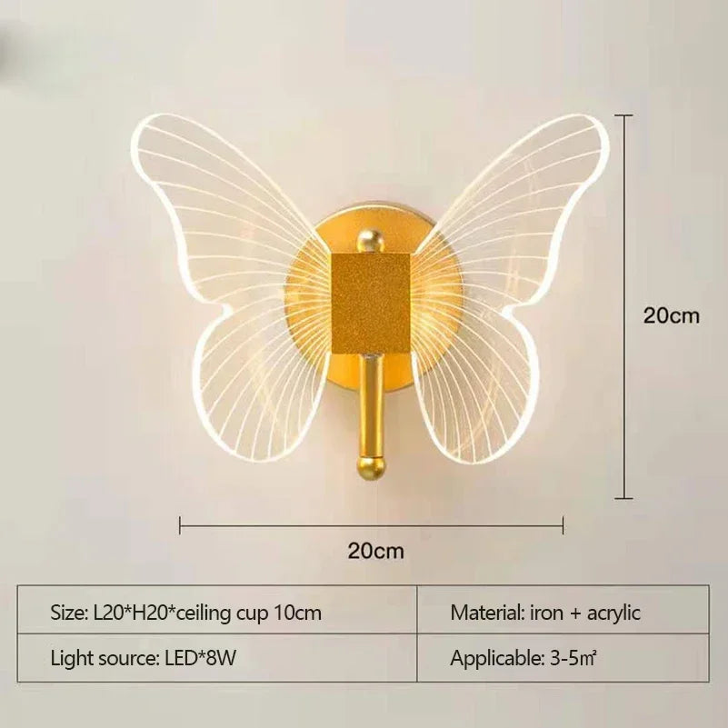 Modern Transparent Butterfly Ceiling Chandeliers Luxury Designer Pendant Lights