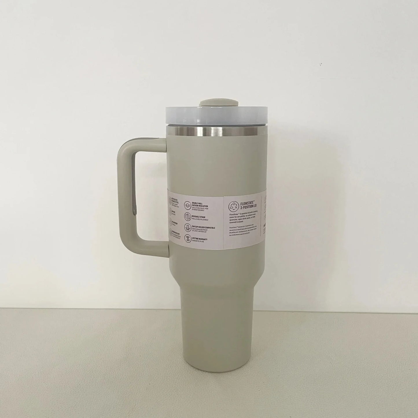 40Oz Handle Straw Lid Stainless Steel 30oz/40oz Vacuum Insulated Car Mug Double Wall Thermal Iced Travel Cup