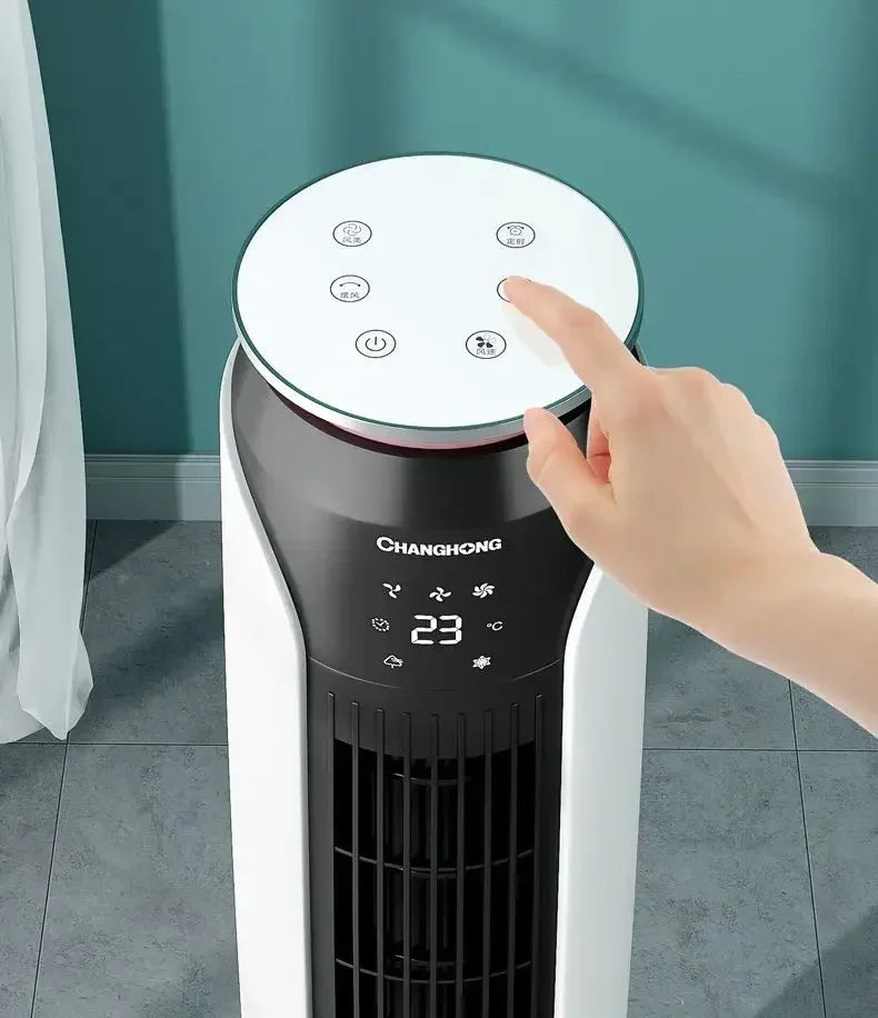 Changhong Small Vertical Movable Tower Cooling Fan with Household Humidification Function  ventilateur portable