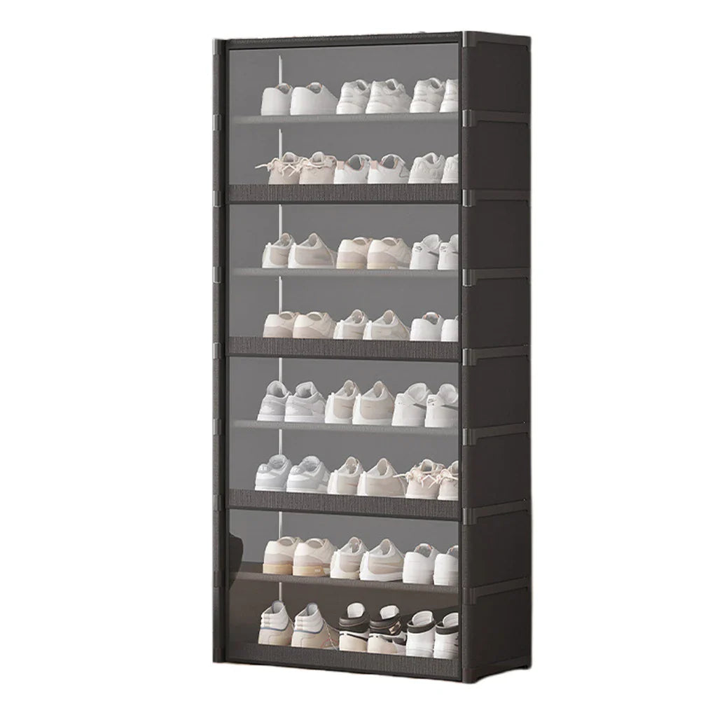 9-Tier Shoe Rack Organizer Holds 18 Pairs 18 Pair Narrow Shoes Shelf Cabinet Sneaker Rack Organizer Shoes Cabinet Closed Shelves