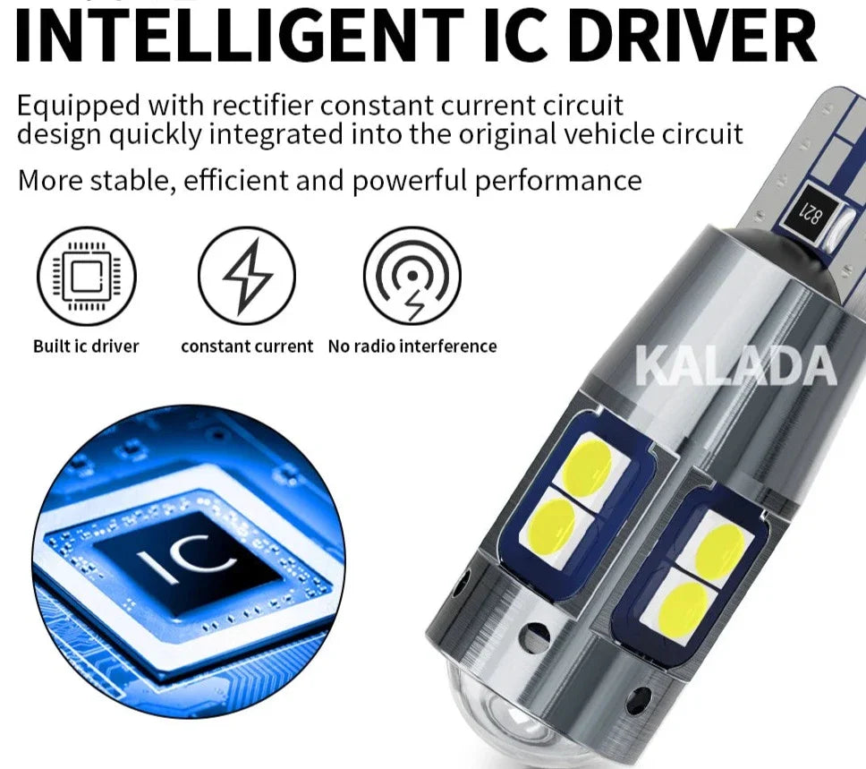 2x High Quality W5W T10 LED CANBUS