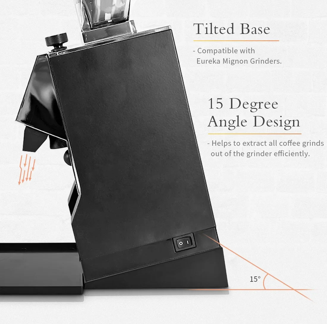 Bean Grinder Tilt Base Bracket with Tray Italian Coffee Bean Grinder Tilt Bracket for Eureka Mignon Grinder Baista Tools