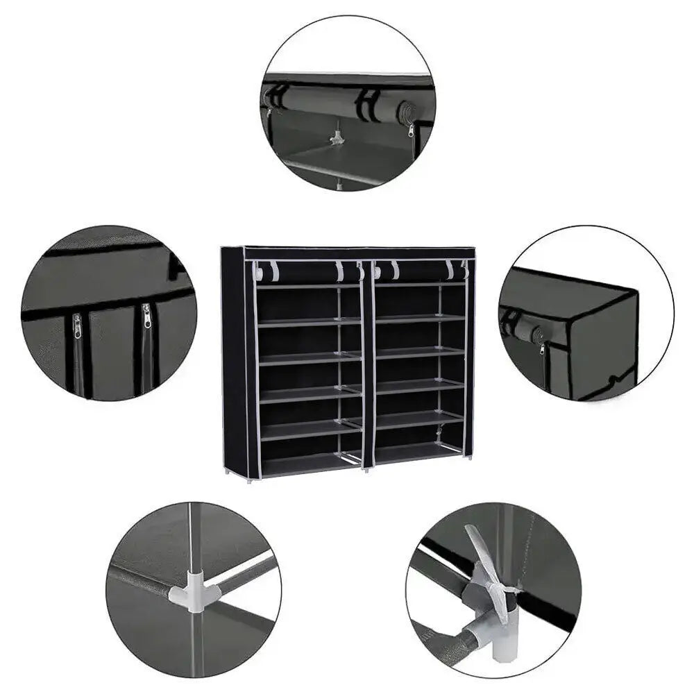 7/10Tier Dustproof Shoe Cabinet Multilayer Minimalist Nonwoven Shoe Rack Organizer Home Furniture Space-saving Organizer