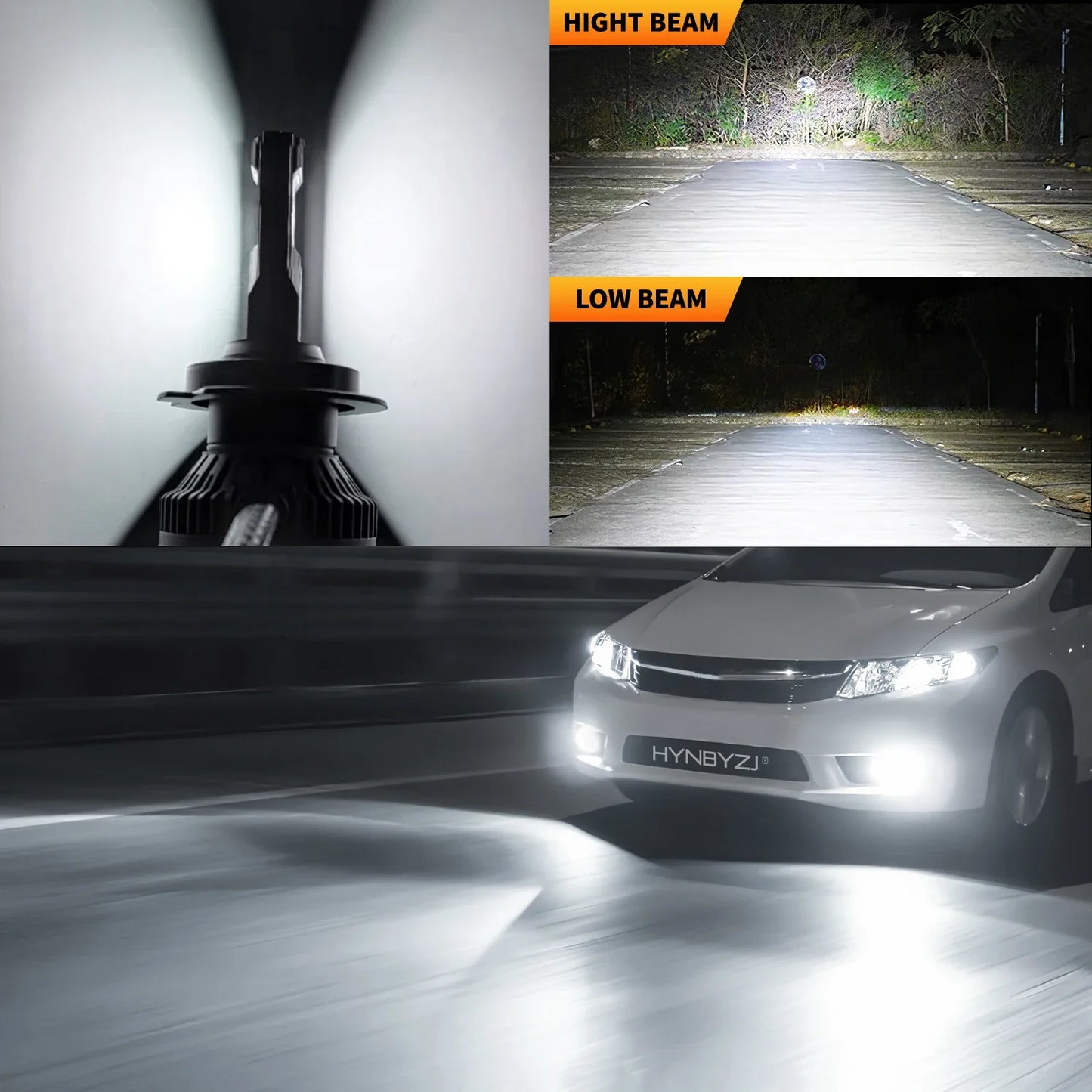 HYNBYZJ 100000LM H7 H4 H11 LED car Headlight