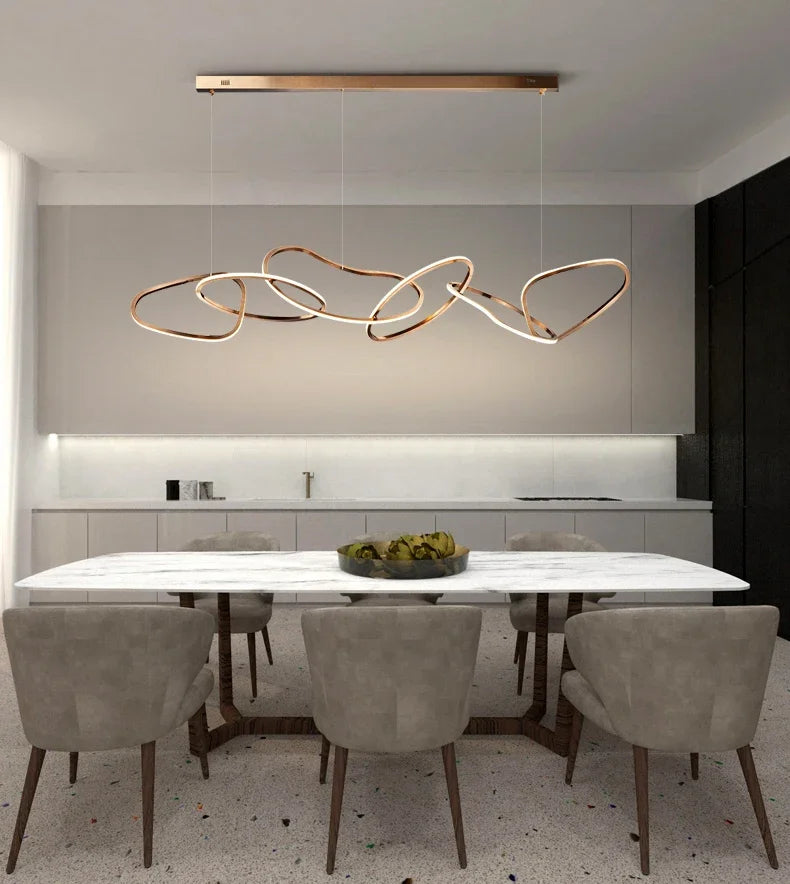 Modern Simplicity Circle LED Pendant Lights for Dining Living Home Decor Hanging Ring Chandelier Lamp Fixture