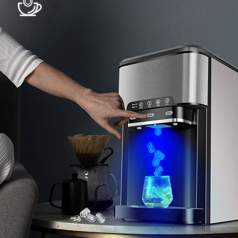 Drinking Water Ice Maker 48lbs Daily Ice Cube Makers Stainless Steel Ice Makers Countertop Tabletop Ice Maker Machine