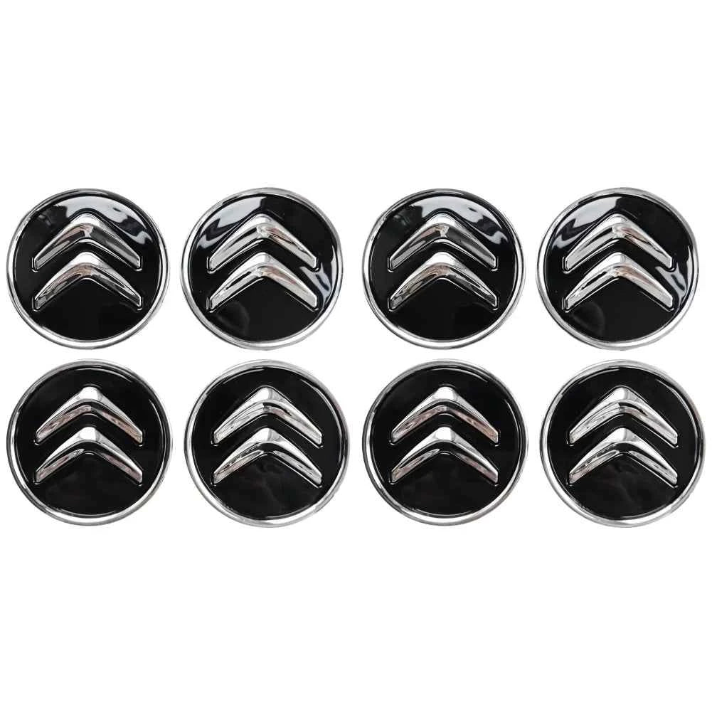 4/8Pcs 60MM Car Wheel Center Cap Replacement Black Wheel Centre Hub Caps Alloy Tire Rim Cover for Citroen C1C3C4 DS3 Most Models
