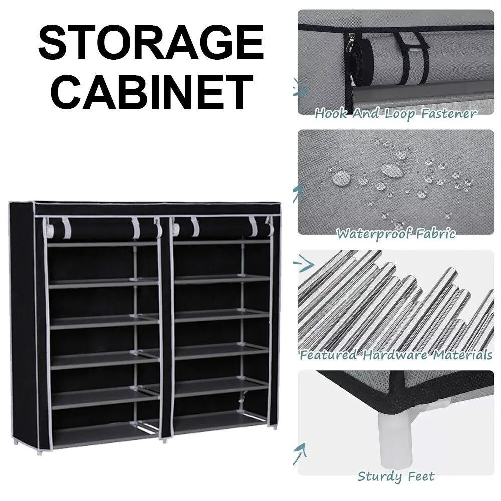 7/10Tier Dustproof Shoe Cabinet Multilayer Minimalist Nonwoven Shoe Rack Organizer Home Furniture Space-saving Organizer