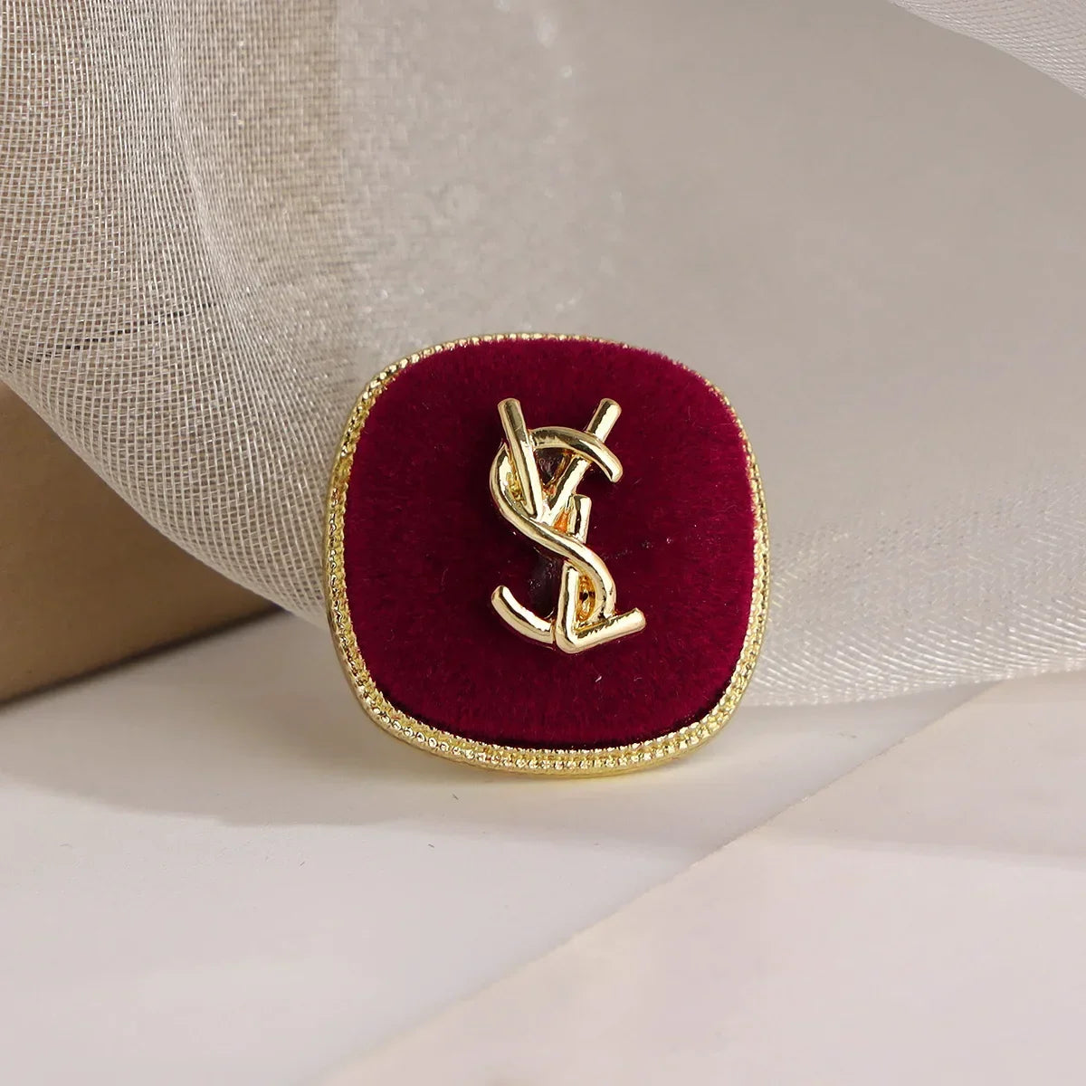 925Silver Needle Redflannelette Earrings Autumn/Winter New High-End Feel Earring Fashionable Light Luxury Ear Decoration Wholesa