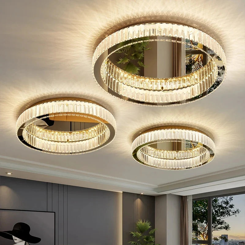 Modern Gold Crystal  Ceiling Chandelier  Led Indoor Lighting Decor