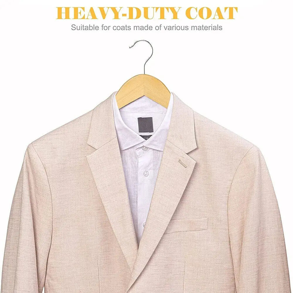 20/30Pcs Wood Coat Hangers Non-Slip Design Clothing Hanging Rack Trousers Skirt Drying Hangers Coats Jackets Clothes Display
