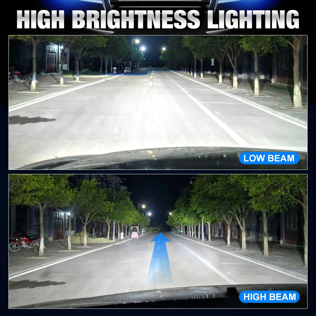 450000LM H7 LED Bulb Headlight Double Copper Tube