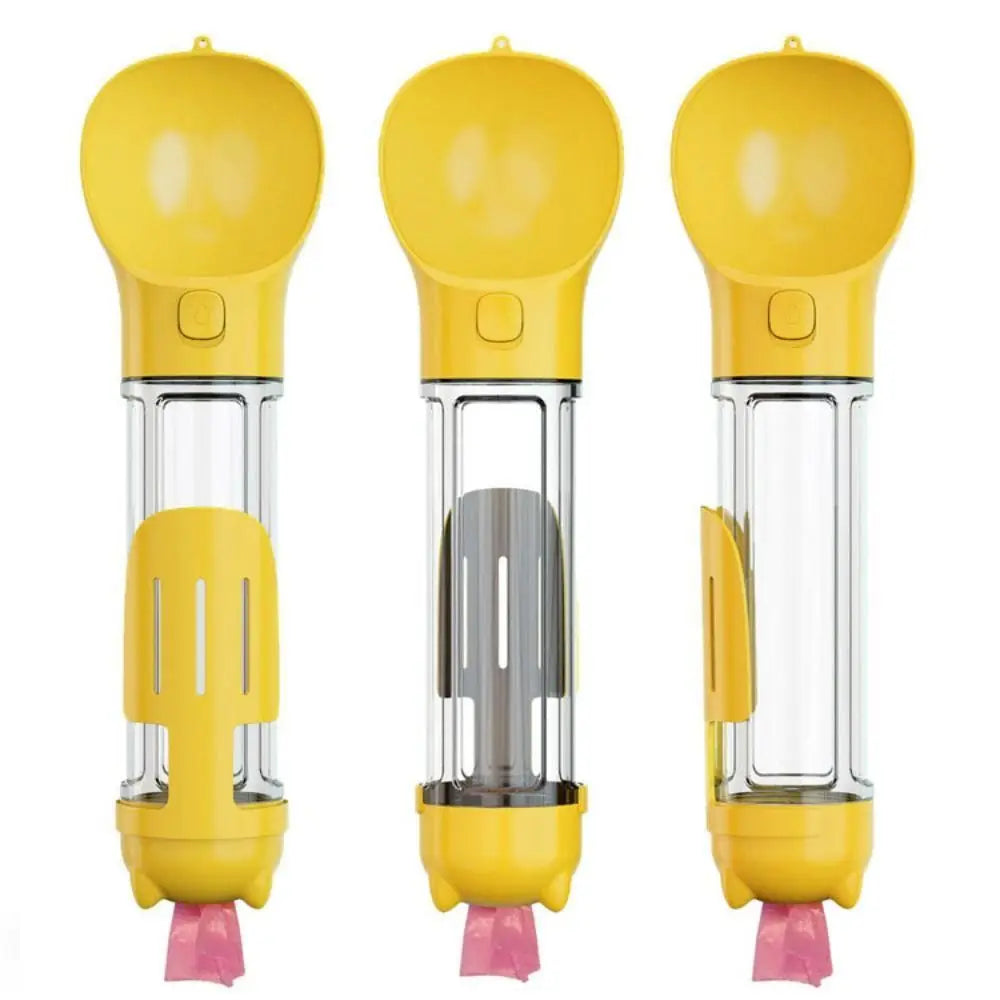 300/500ml Pet Water Food Dispenser 3 in 1 with Trash Bag Box and Shovel Pet Dog Water Bottle Leak Proof Dog Food Feeder Cat