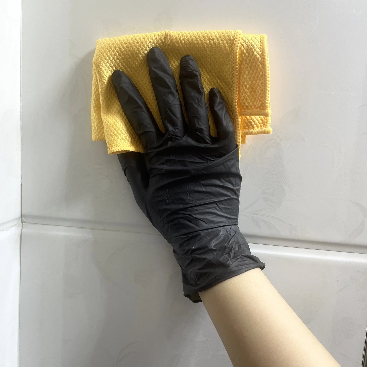 Black Disposable Nitrile Gloves, Household Cleaning Disposable Nitrile Gloves, Hairdressing and Nail Art Tools