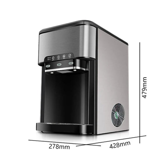Drinking Water Ice Maker 48lbs Daily Ice Cube Makers Stainless Steel Ice Makers Countertop Tabletop Ice Maker Machine