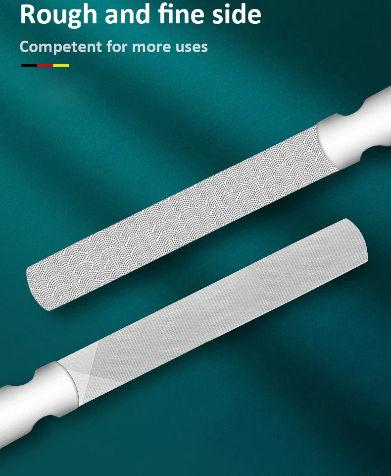 1Pcs Stainless Steel Nail Files High-Quality Double SidedManicure Pedicure Grooming For Professional Finger Toe Nail Care Tools