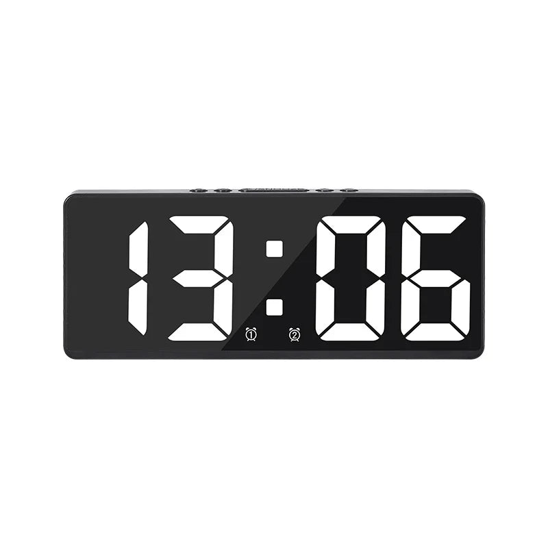 Acrylic/Mirror Digital Alarm Clock Voice Control