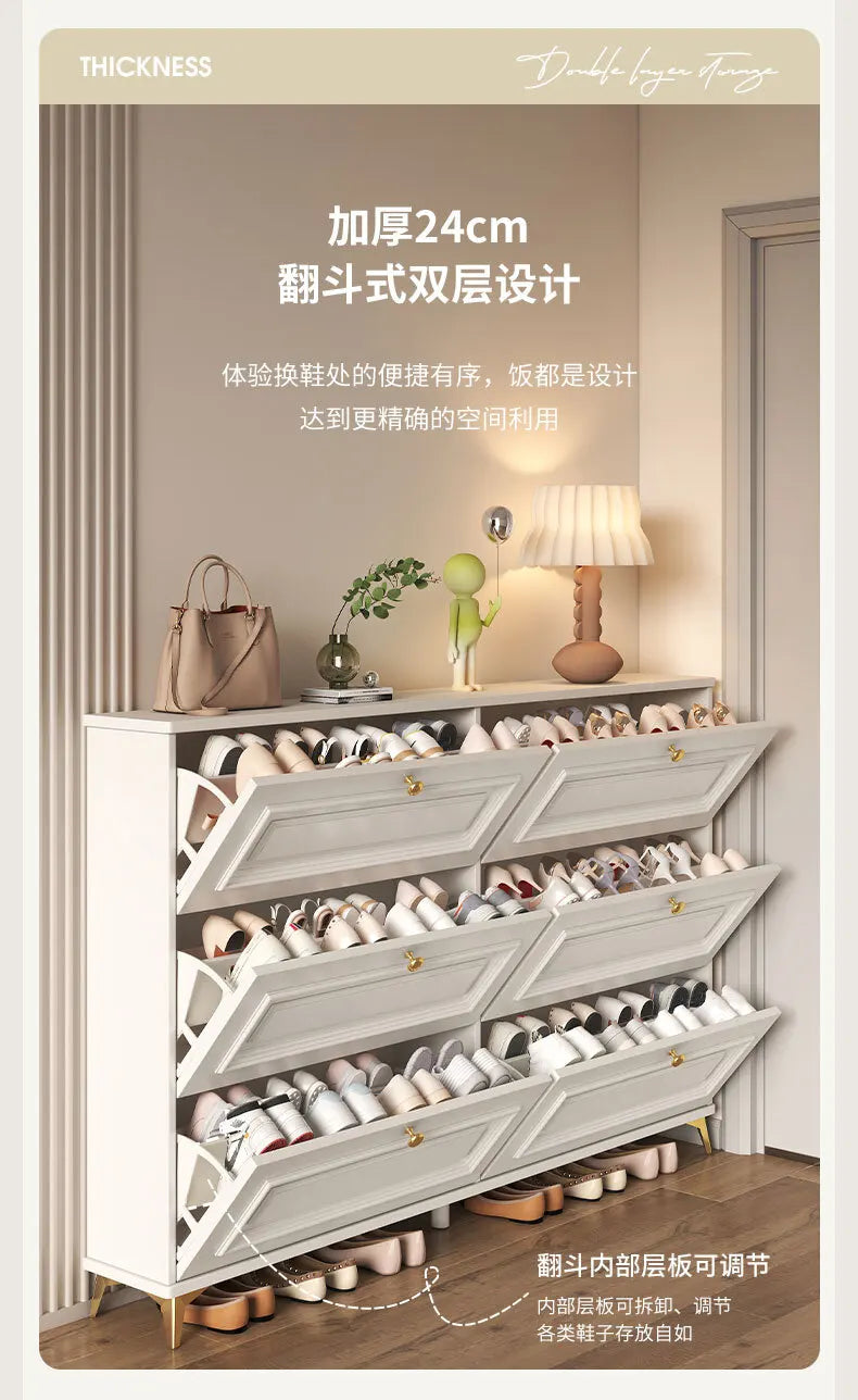 Entryway Vertical Shoe Rack Nordic Multilayer Design Ultra Thin Balcony Shoe Rack Shelf Narrow Meuble A Chaussure Hall Furniture