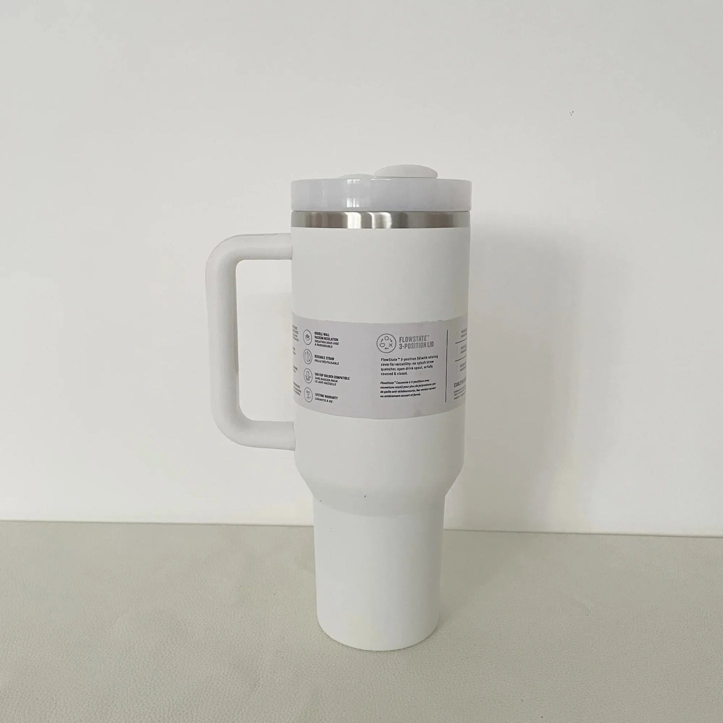 40Oz Handle Straw Lid Stainless Steel 30oz/40oz Vacuum Insulated Car Mug Double Wall Thermal Iced Travel Cup