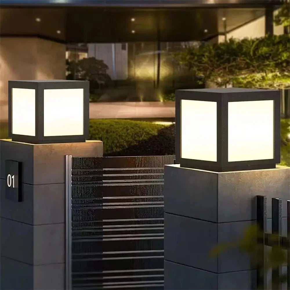 LED Solar Outdoor Light Pillar Solar Lights Waterproof