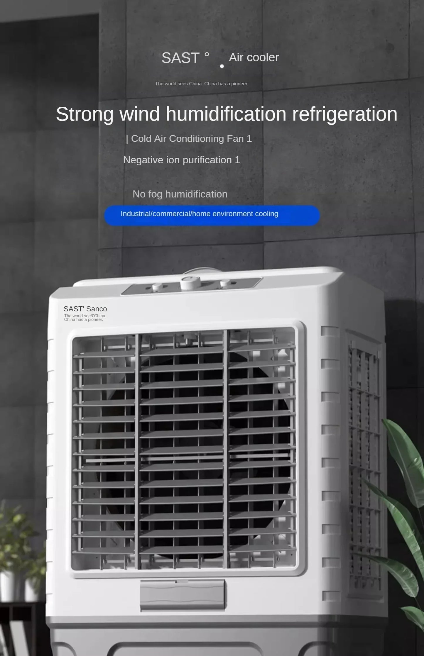 Air Cooler Large Industrial Water Cooler Evaporative Water Cooling Air Conditioner Fan Household Fan Mini Aire Acondicionado