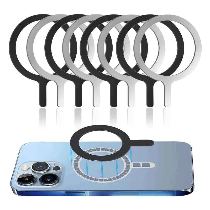 3/5 PC Metal Ring Plate for Magsafe Accessories for iPhone 14 15 Magnetic Mobile Phone Holder Car Wireless Charger Iron Sheet