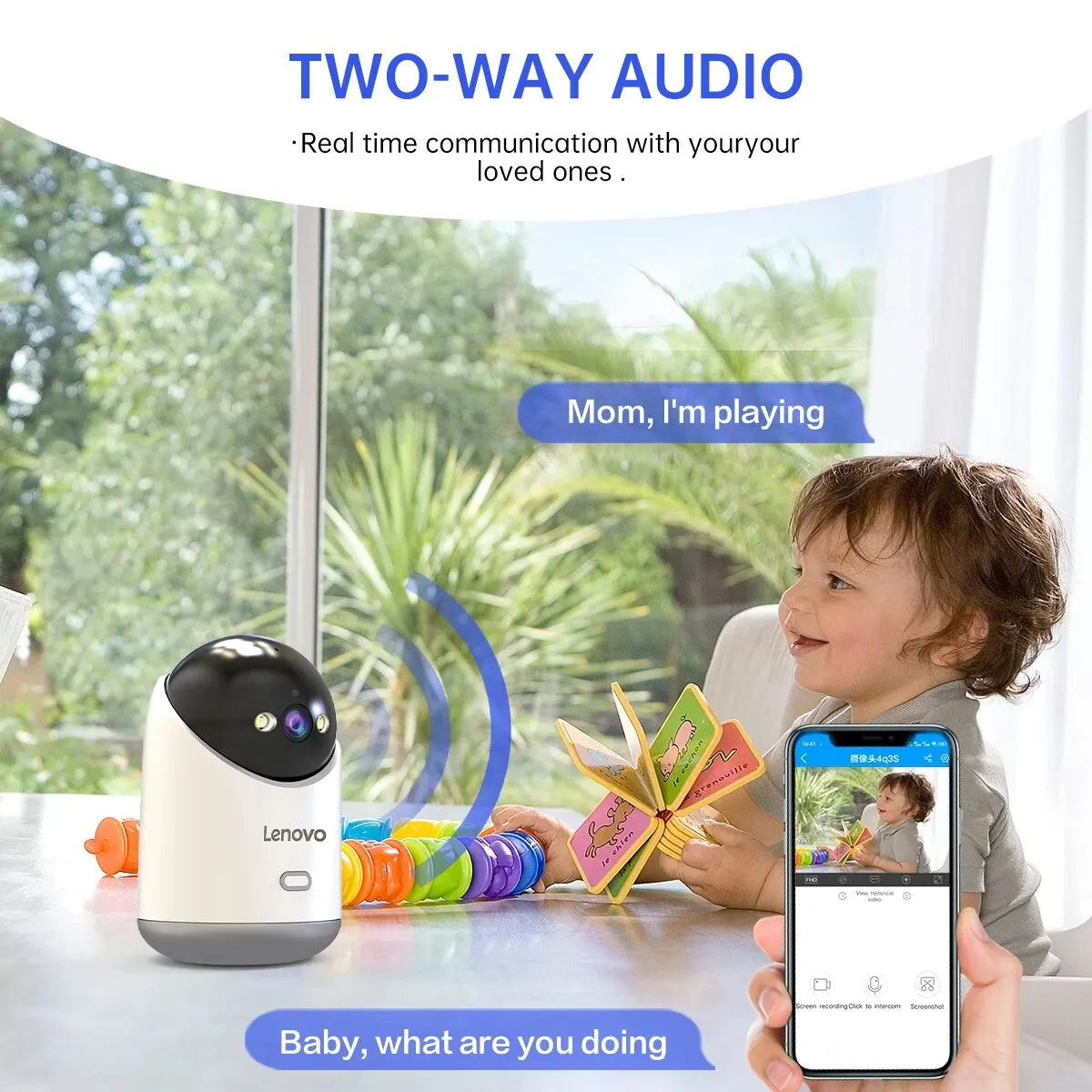 3MP 5G WIFI Camera Auto Tracking Security Baby Monitor