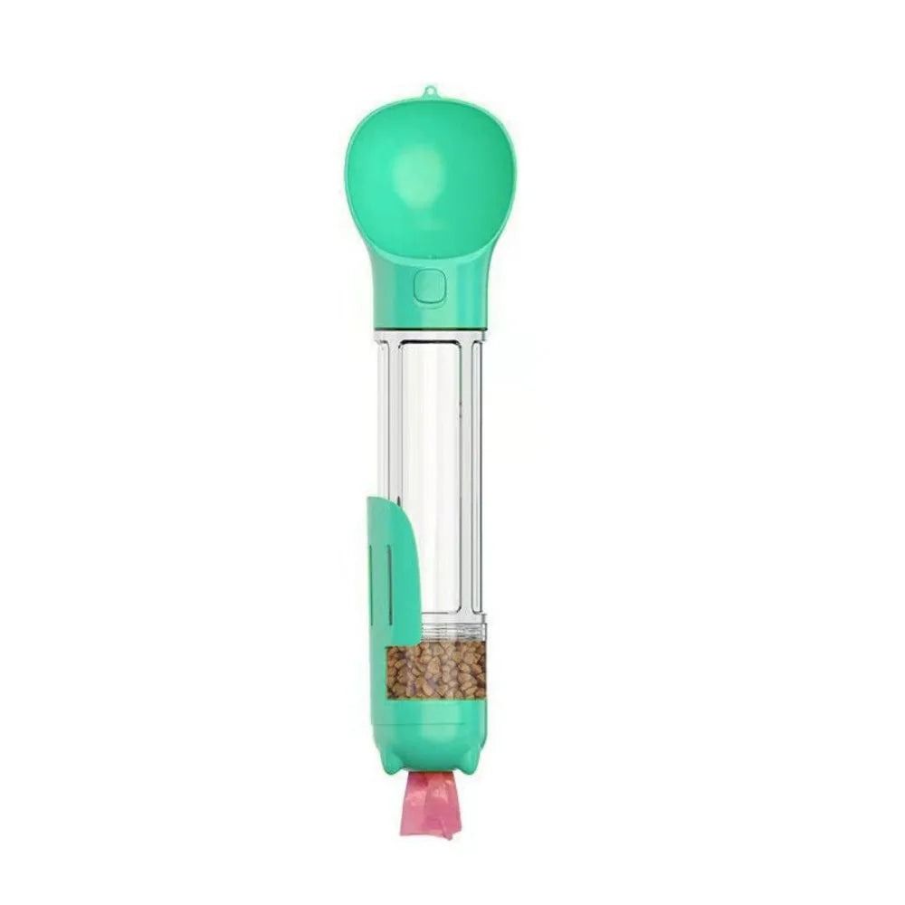 300/500ml Pet Water Food Dispenser 3 in 1 with Trash Bag Box and Shovel Pet Dog Water Bottle Leak Proof Dog Food Feeder