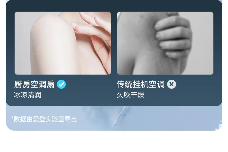 Kitchen Air Conditioning Refrigeration Wall-Mounted Fan Large Wind Rechargeable Fan Household Stand Remote Control Portable Fan