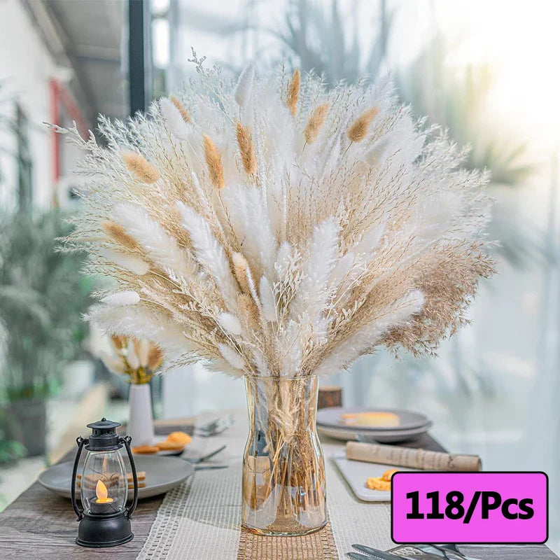 300pcs Rabbit Tail Grass Flower Bouquet