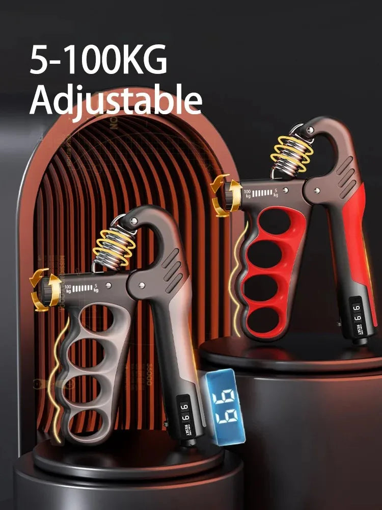 Adjustable Hand Gripper 5-100kg - Grip Strength Trainer for Gym Fitness Muscle Recovery Exercise
