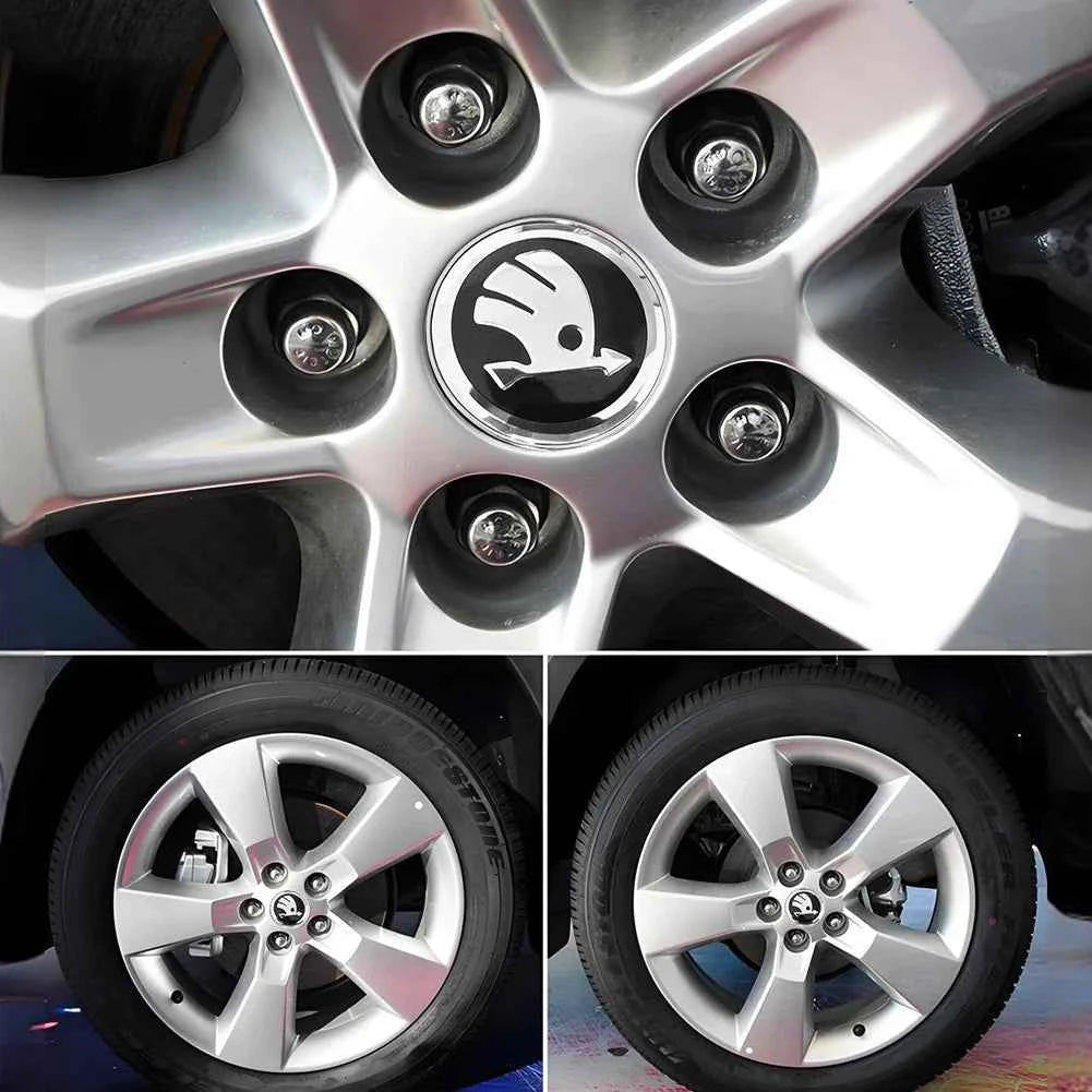 4Pcs Wheel Centre Cap Black 60MM Wheel Center Hub Cover Wheel Center Hub Cap for Skoda Octavia Fabia