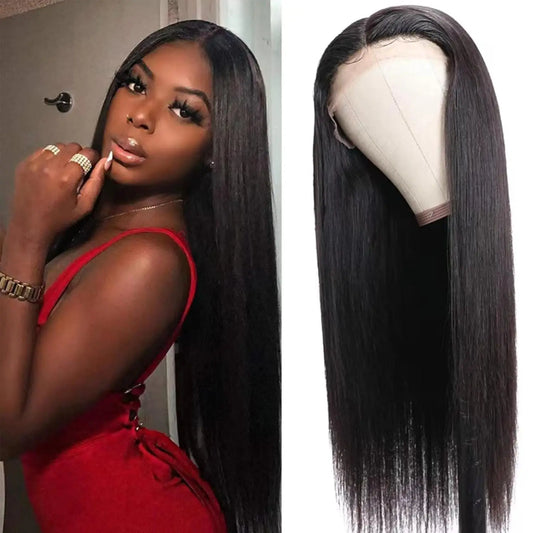 36 38 Inch 13x4 Lace Front Wigs Human Hair Pre-Plucked Transparent 13x6 Lace Front Human Hair Straight Wig for Black Women Bling