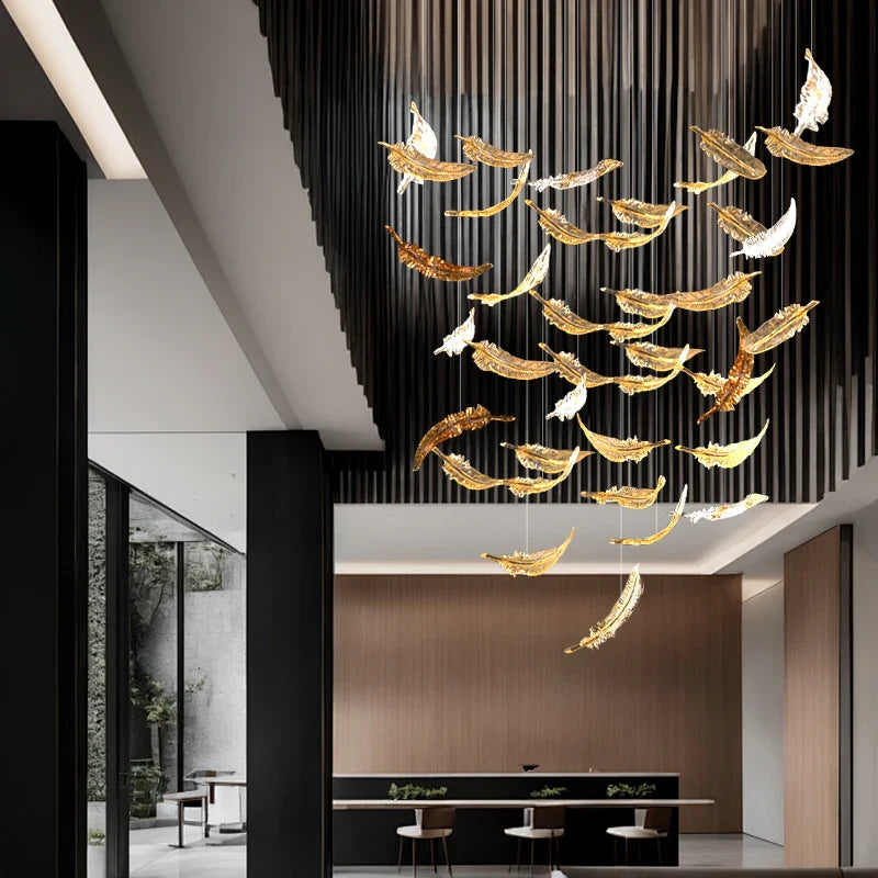 luxury Glass Hanging  Led Chandelier