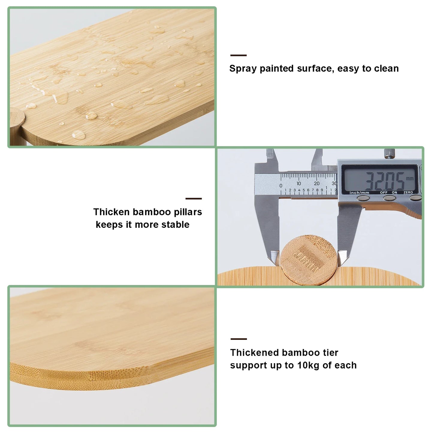 3 Tier Bamboo Corner Plant Stand - Indoor Flower Pot Shelf Display Holder for Home Garden