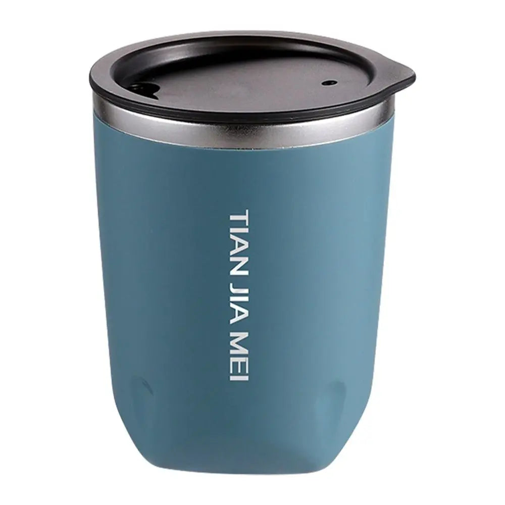 300ml Stainless Steel Coffee Mugs Thermos Cup Tea Coffee Water Cup Vacuum Insulated Travel Mug Car Mugs Household Office Mug