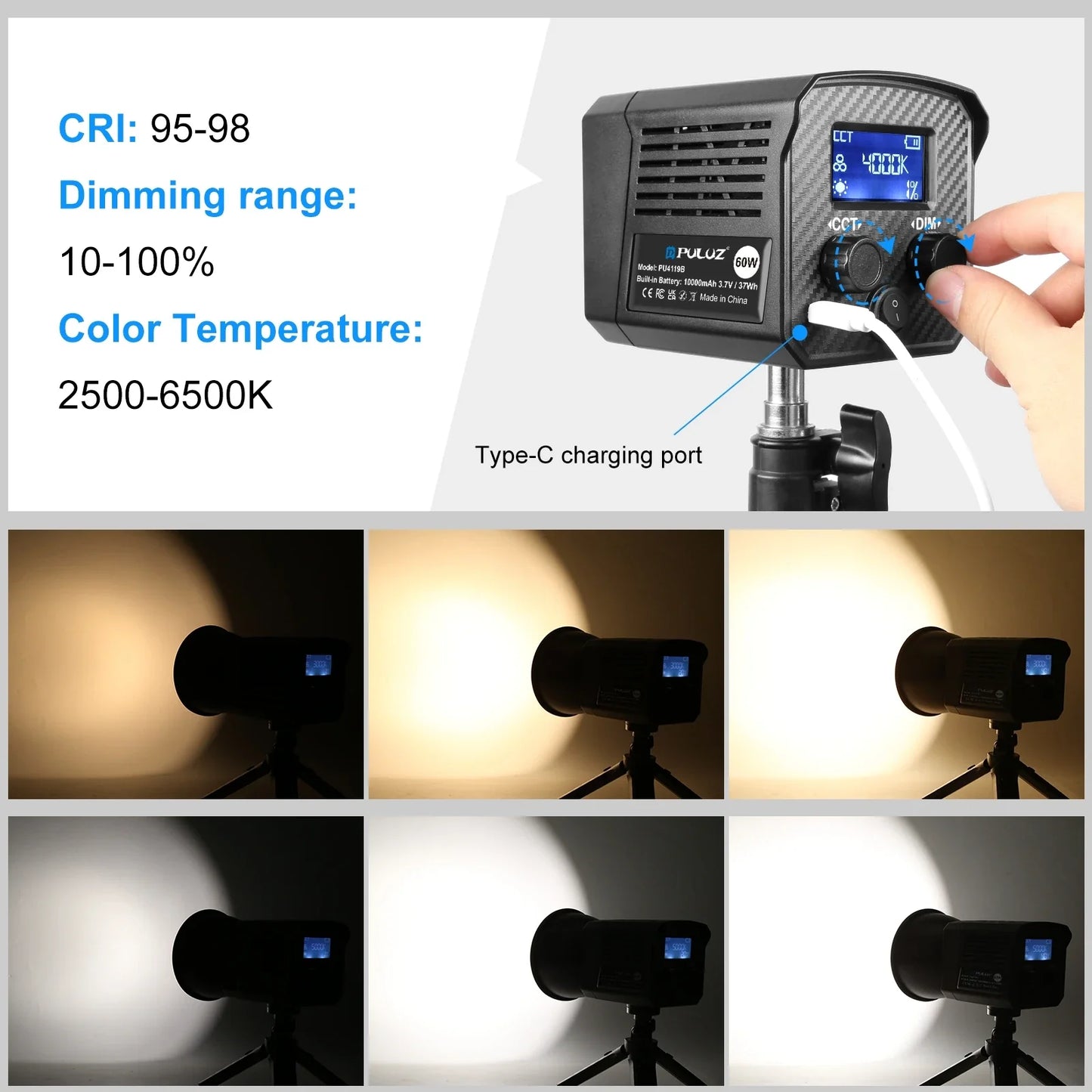 LED Video Light Handheld  Photography Studio Light