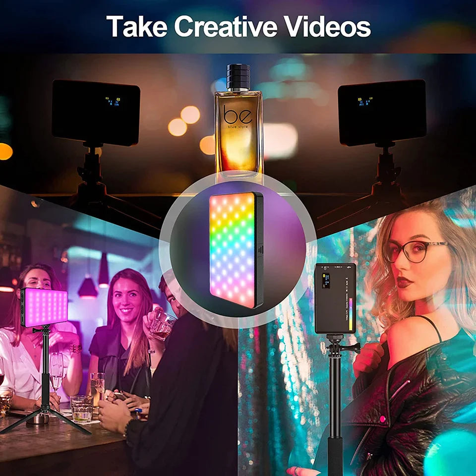 LED RGB Camera Light Full Color Output Video Light