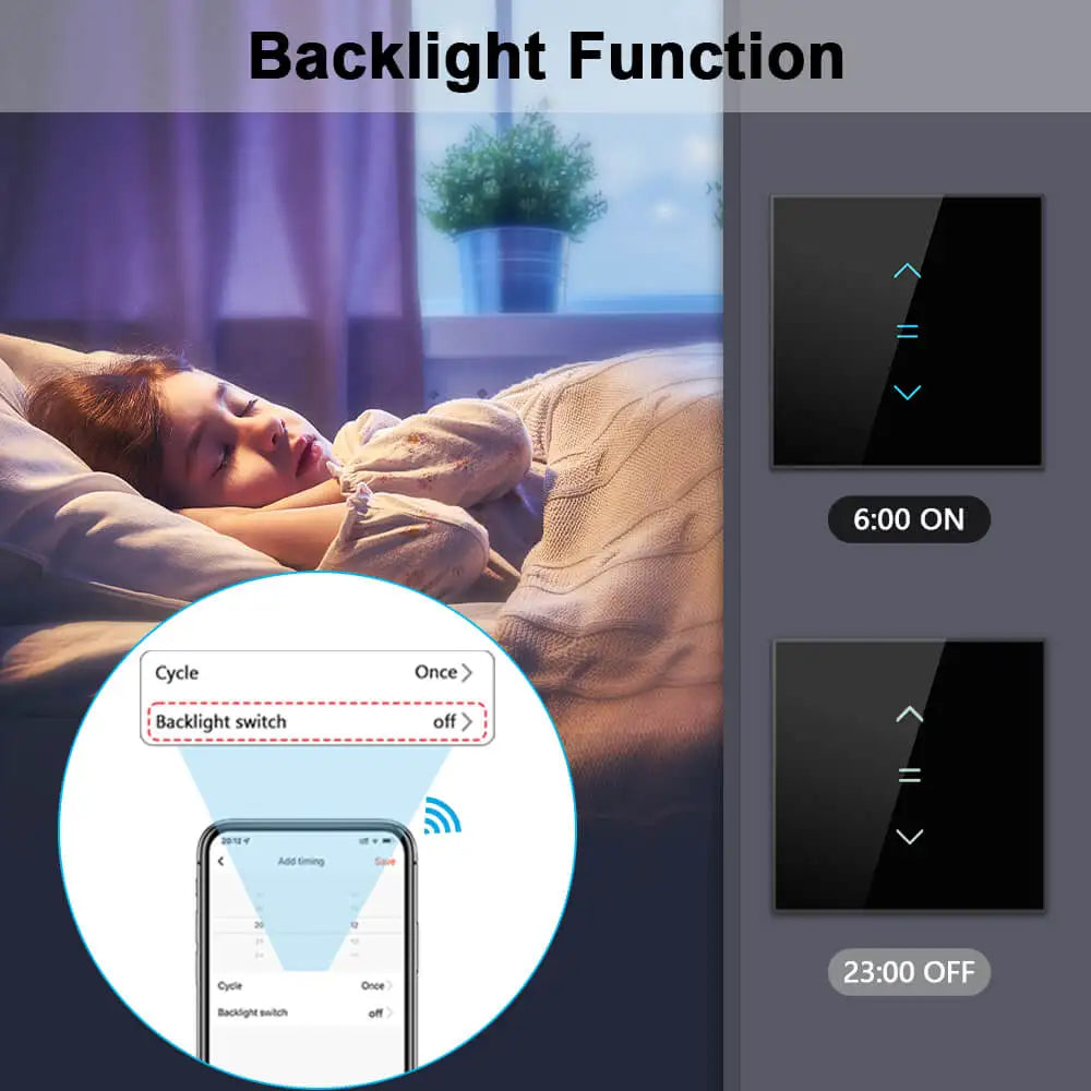 Smart Life WiFi Curtains Blinds Switch Roller Shutters Motor Switch