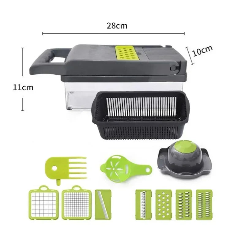 16/14 in 1 Multifunctional Vegetable Chopper Handle Food Grate Food Chopper Vegetable Slicer Dicer Cut Kitchen Items cocina