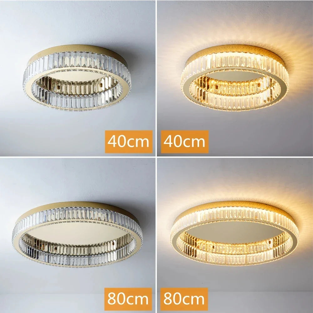 Modern Gold Crystal  Ceiling Chandelier  Led Indoor Lighting Decor